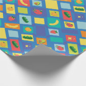 Kinder Obst und Gemüse Geschenkpapier (Ecke)