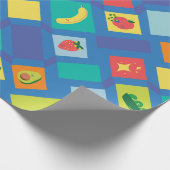 Kinder Obst und Gemüse Geschenkpapier (Ecke)