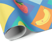Kinder Obst und Gemüse Geschenkpapier (Rolleneckpunkt)