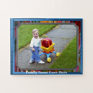 Kinder- oder Familienfoto mit Namen Puzzle