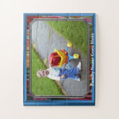 Kinder- oder Familienfoto mit Namen Puzzle (Vertikal)