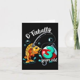 Kinder o'fishalal 3 Jahre alt 3. Geburtstag Angeln Karte