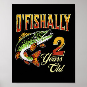 Kinder O'fishalle 2 Jahre altes Angeln Thema 2. Bi Poster