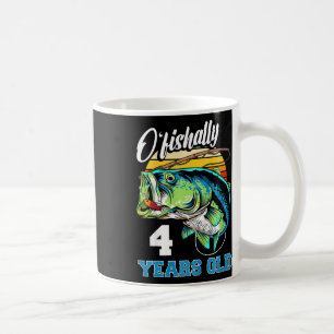 Kinder Ofishally 4 Jahre alt Fischer 4. Geburtstag Kaffeetasse