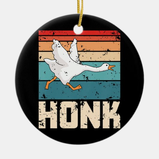 Kinder ohne Titel Gänse HONK Gamer Keramik Ornament (Vorne)