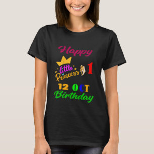 Kinder Oktober Mädchen Geburtstag 12 Oktober 1. T-Shirt