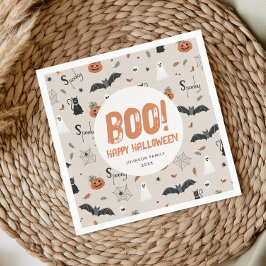 Kinder Oktober Spooky Halloween Fall Boo Serviette