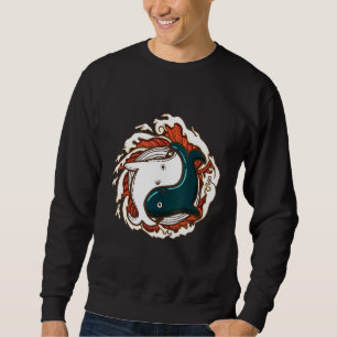 Kinder Orcas Whale Orca Yin und Yang Animal Moti Sweatshirt