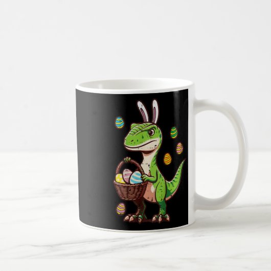 Kinder Ostern Dinosaurier Trex Ei Jagd Jungen Kind Kaffeetasse (Rechts)
