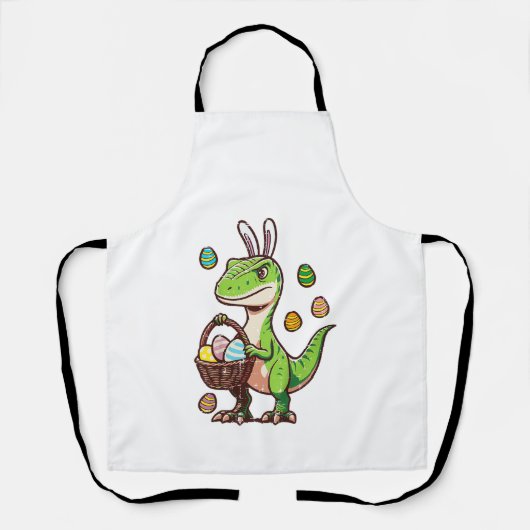 Kinder Ostern Dinosaurier Trex Ei Jagd Jungen Kind Schürze (Vorderseite)