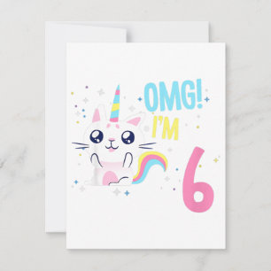 Kinder-Outfit zum 6. Geburtstag Mädchen Geschenk E Einladung
