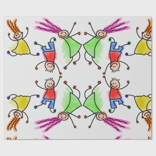 Kinder Packpapier. Geschenkpapier (Flach)