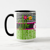 Kinder Panda Bear Monogramm Personalisierter Name Tasse (Links)