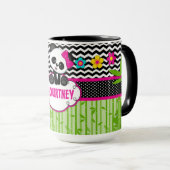 Kinder Panda Bear Monogramm Personalisierter Name Tasse (VorderseiteRechts)