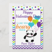 Kinder Panda Valentinstag Feiertagskarte (Vorderseite)