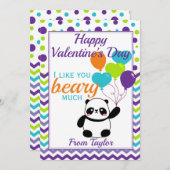 Kinder Panda Valentinstag Feiertagskarte (Vorne/Hinten)