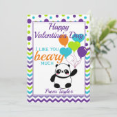 Kinder Panda Valentinstag Feiertagskarte (Stehend Vorderseite)