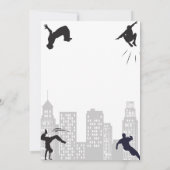 Kinder Parkour Party Geburtstag Einladung (Rückseite)