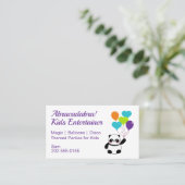 Kinder Party Entertainer Visitenkarte (Stehend Vorderseite)