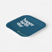 Kinder Party Papierplatte Happy Birthday minimal Pappteller (Gewinkelt)