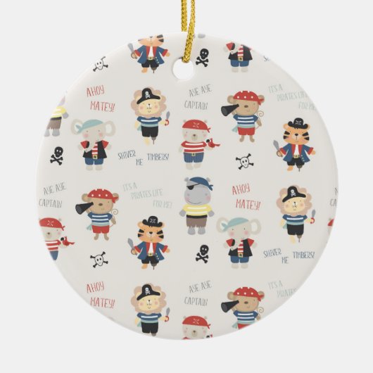 Kinder Party Pirate Keramik Ornament (Vorne)