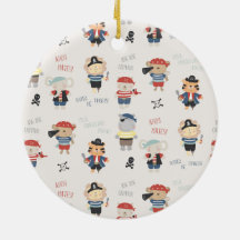 Kinder Party Pirate Keramik Ornament