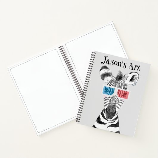 Kinder passen das Zebra Sketch-Notebook an Notizblock (Innenseite)