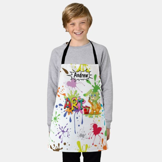 Kinder passen Schürze für das Crafting an (Getragen)