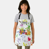 Kinder passen Schürze für das Crafting an (Insitu)