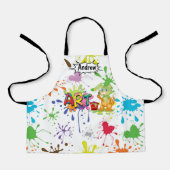 Kinder passen Schürze für das Crafting an (Vorderseite)