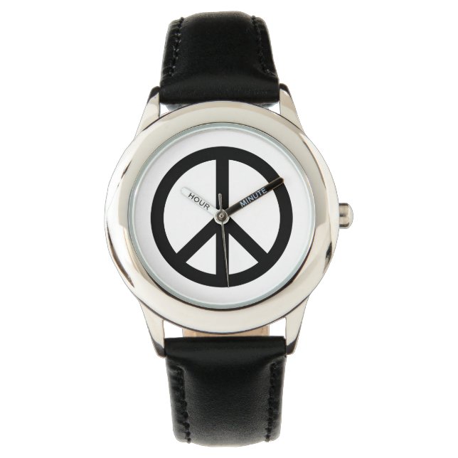 Kinder Peace Sign Watch Armbanduhr (Vorderseite)
