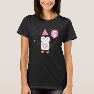 Kinder Penguin Ballon 5th Birthday Party Wild T-Shirt