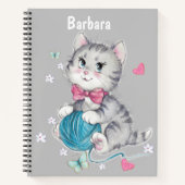 Kinder personalisieren Katzenbilder Notizblock (Vorderseite)