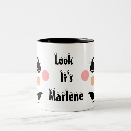 Kinder personalisieren Snowman Zweifarbige Tasse (Mittel)