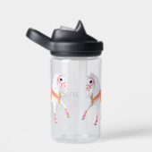 Kinder personalisieren weißes Pony Wasserflasche Trinkflasche (rechts)