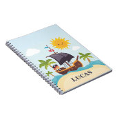 Kinder Personalisiert Ahoy Matey Pirate Ship Noteb Notizblock (Rechte Seite)