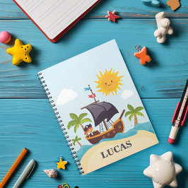 Kinder Personalisiert Ahoy Matey Pirate Ship Noteb Notizblock