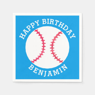 Kinder Personalisiert Baseball Happy Birthday Spor Serviette