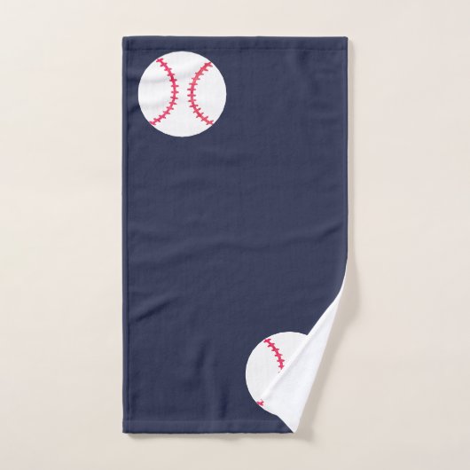 Kinder Personalisiert Baseball Sport Blue Athletic Badhandtuch Set (Handtuch)