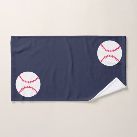 Kinder Personalisiert Baseball Sport Blue Athletic Badhandtuch Set (Handtuch)