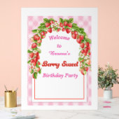 Kinder Personalisiert Berry Sweet B'day Willkommen Acrylschild (Hochzeit)