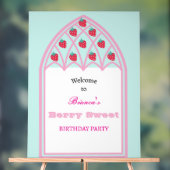 Kinder Personalisiert Berry Sweet Party Begrüßungs Acrylschild (Neutral)