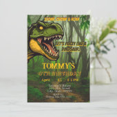 Kinder Personalisiert Dinosaurier Geburtstag Einladung (Stehend Vorderseite)