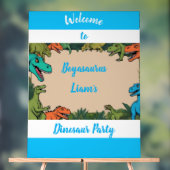 Kinder Personalisiert Dinosaurier Party Begrüßungs Acrylschild (Neutral)