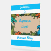 Kinder Personalisiert Dinosaurier Party Begrüßungs Acrylschild (Winkel)