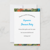 Kinder Personalisiert Dinosaurier Party Dankeschön Dankeskarte (Rückseite)