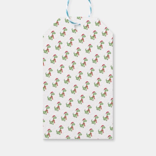 Kinder Personalisiert Dinosaurier Weihnachten Geschenkanhänger (Rückseite)