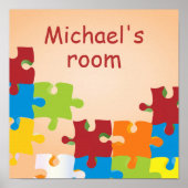 Kinder Personalisiert Name Cool Puzzle Poster (Vorne)