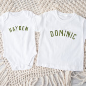Kinder Personalisiert Name T-Shirt | Olive