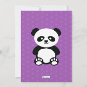 Kinder Personalisiert Panda Kawaii Einladung zum G (Rückseite)